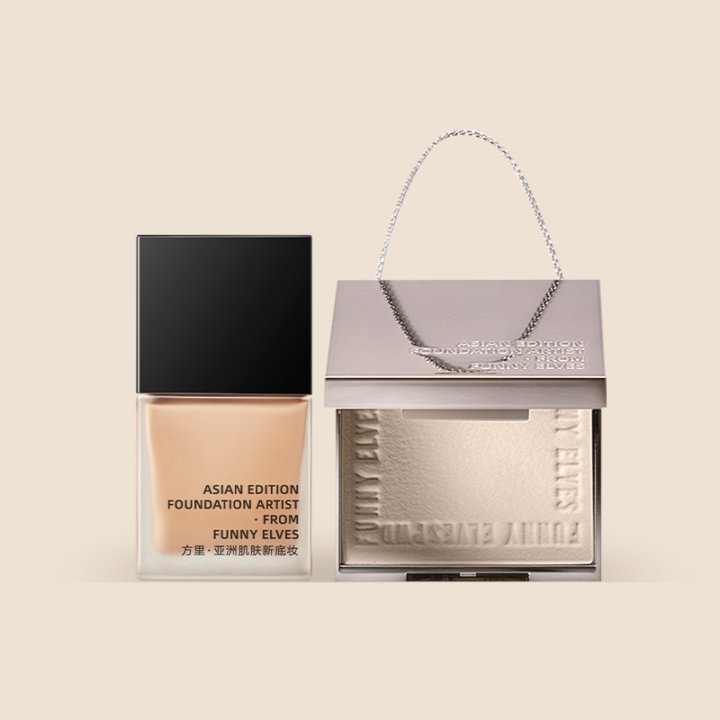 【公式】funnyelves ミニサイズ セット ロングウェア ファンデーション+ソフトマットプレストパウダー ファニーエルヴス 方里 プレゼント 母の日