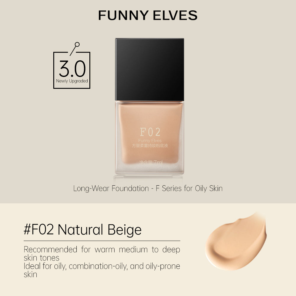 Long Wear Aqua Foundation | 24H Waterproof | Funny Elves